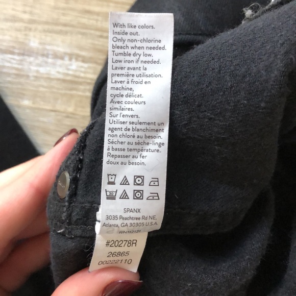 Spanx Stretch Ankle Skinny Jeans Jeggings Black Small - Picture 4 of 10